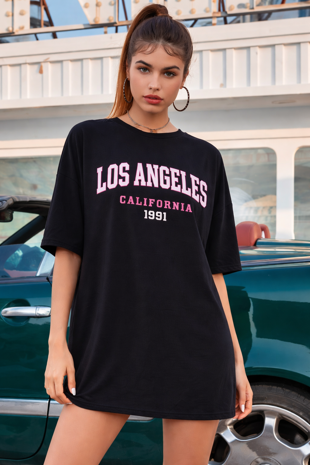 Unisex Women's Premium Oversized T-Shirt - Hip Hop(220 GSM)
