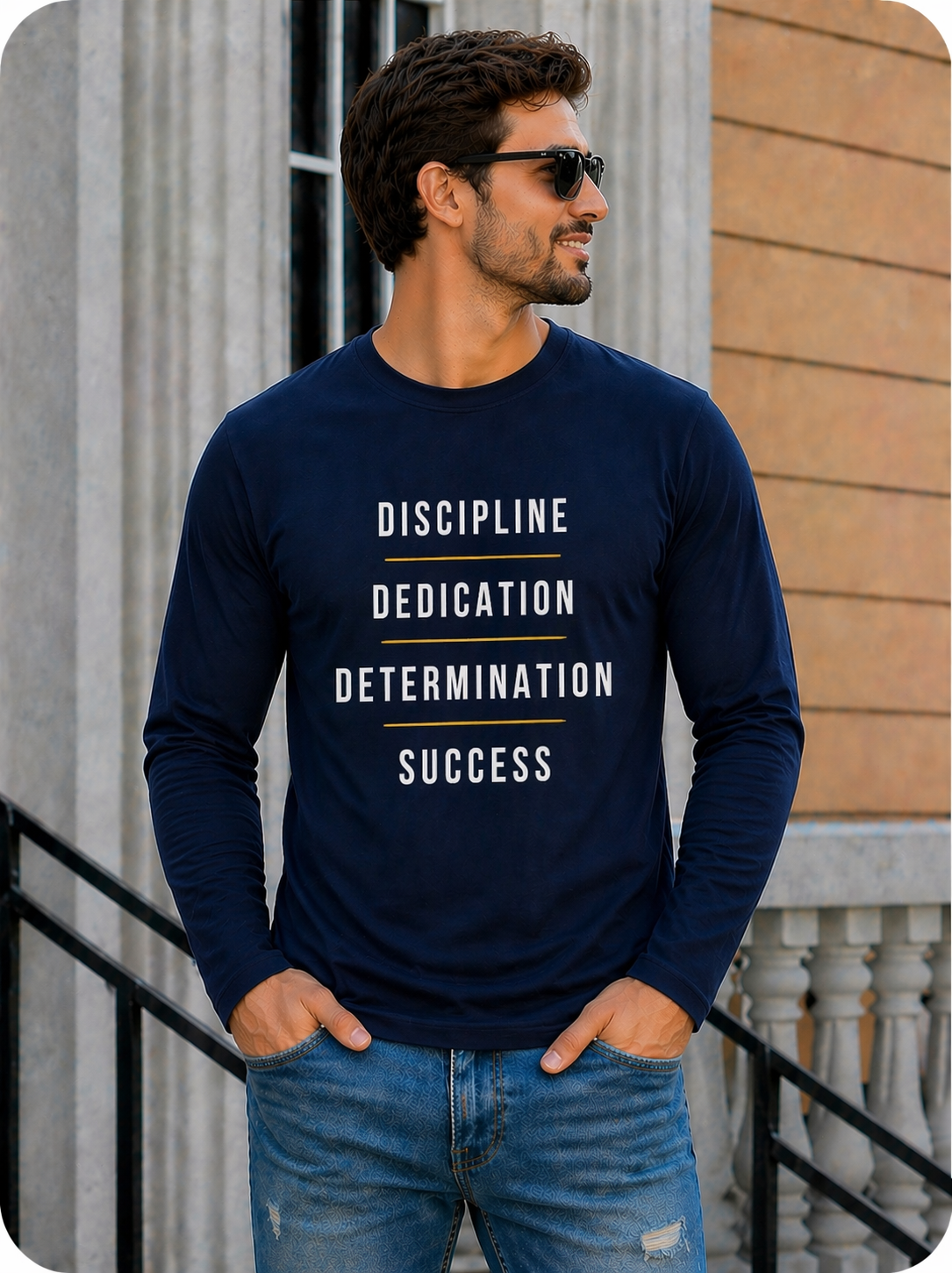 Mens Full Sleeves High Quality T-Shirt(180GSM)