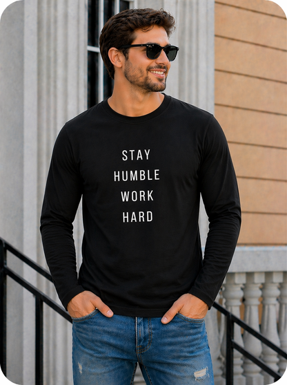 Mens Full Sleeves High Quality T-Shirt(180GSM)