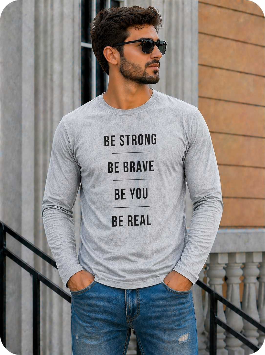 Mens Full Sleeves High Quality T-Shirt(180GSM)