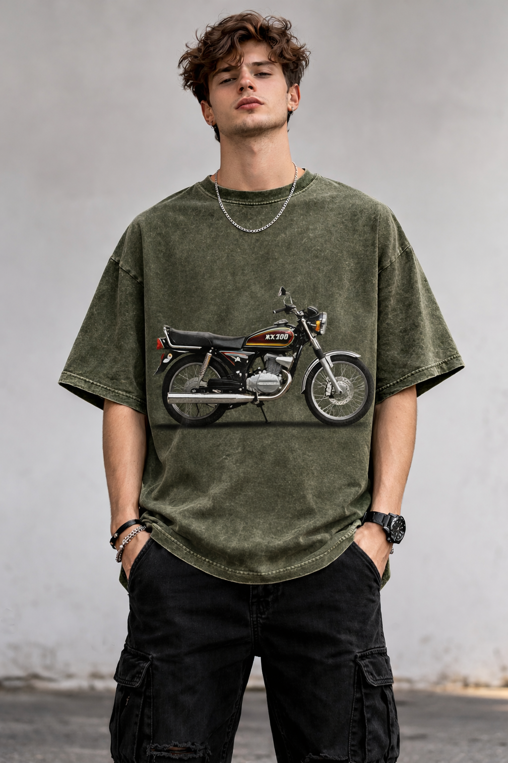 Unisex Acid Washed Oversized T-shirt