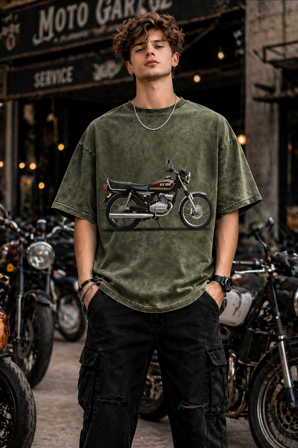 Unisex Acid Washed Oversized T-shirt (100% Cotton 240GSM)