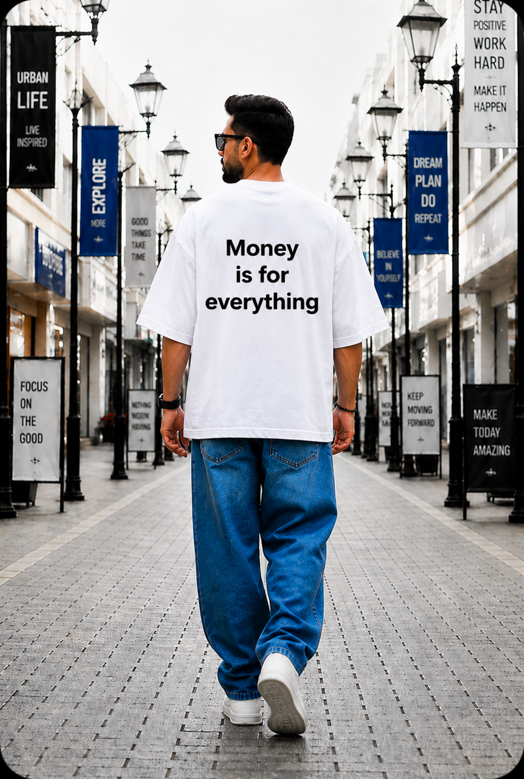 Men Unisex Oversized Hip Hop Premium T-Shirt (220GSM)