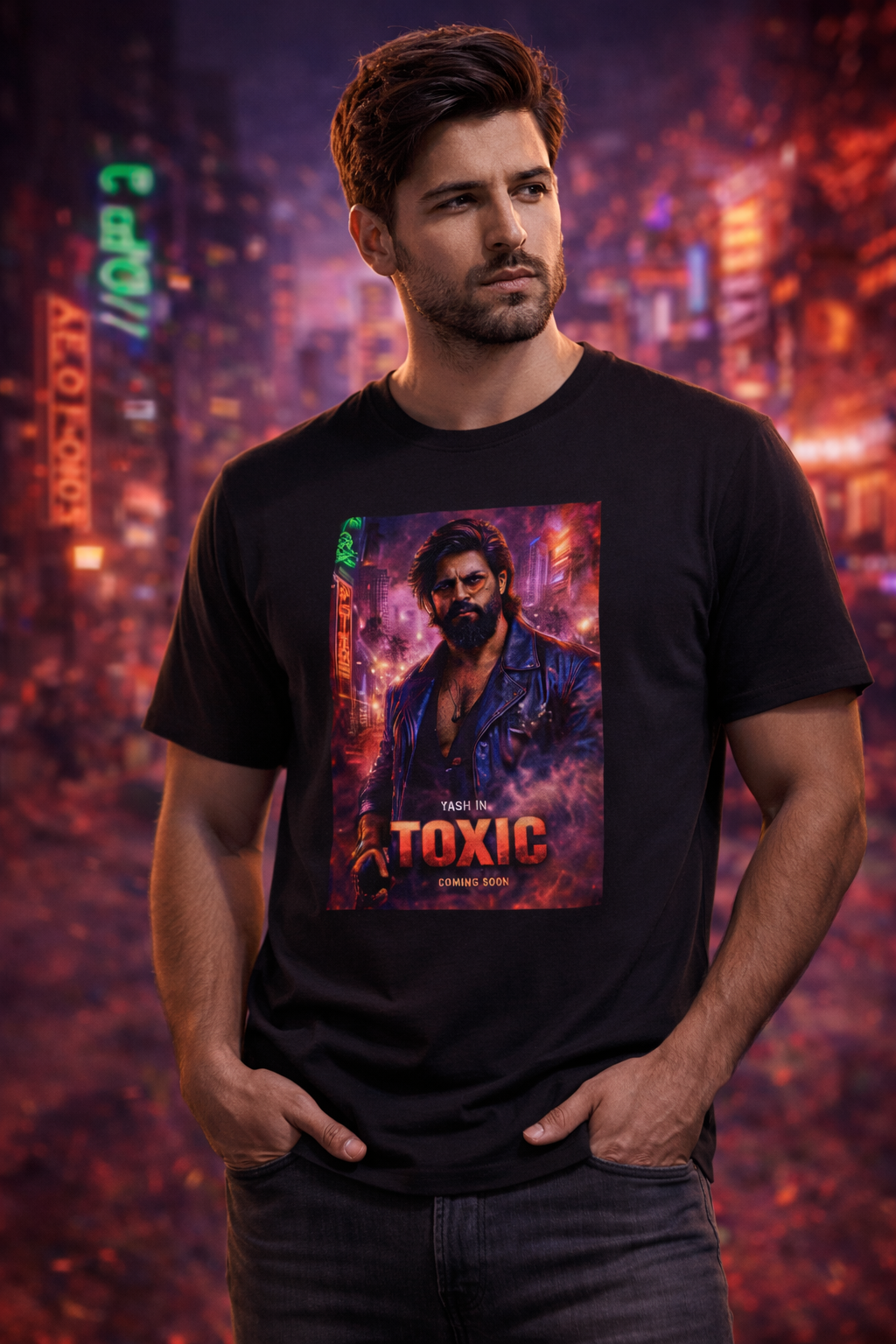 Mens Round Neck Half Sleeves T-Shirt