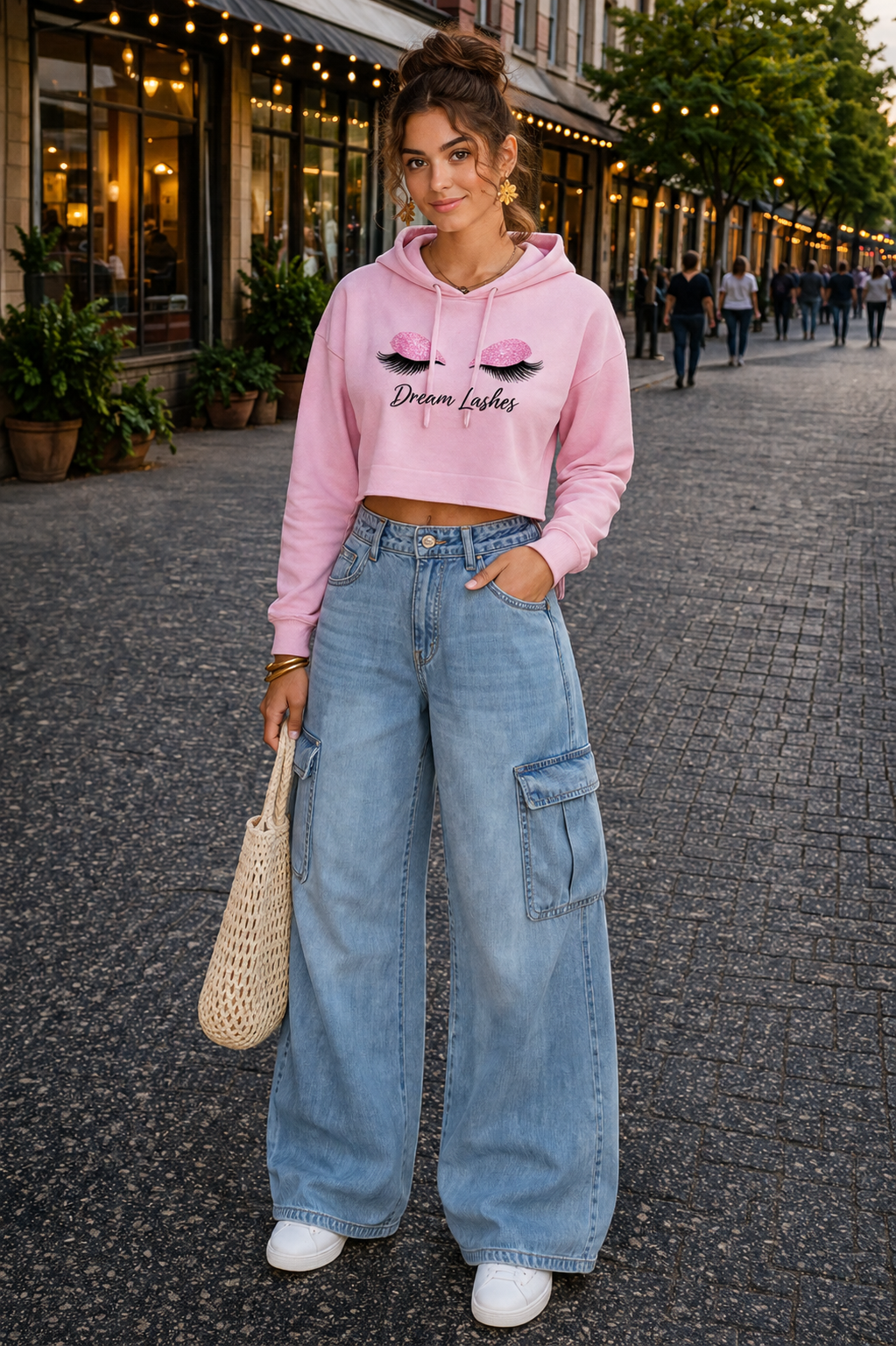 Women Premium Cropped Hoodie(320GSM)