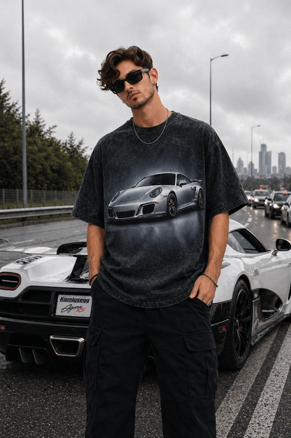 Unisex Acid Washed Oversized T-shirt (100% Cotton 240GSM)