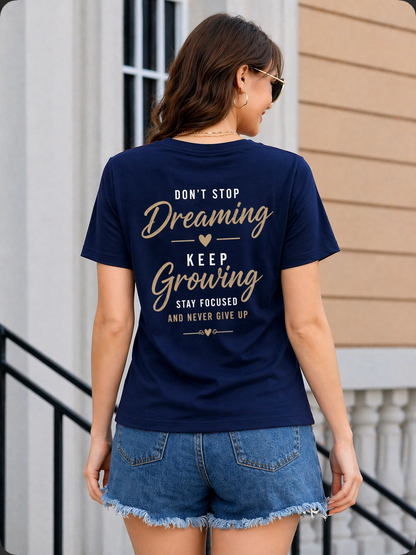 Women's Premium Round Neck Half Sleeves T-Shirt(180 GSM)